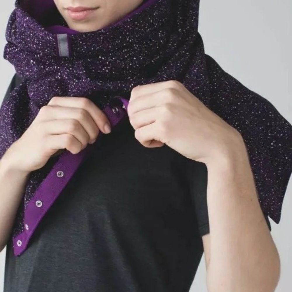 Lululemon Vinyasa Scarf Fleece Flashback Static Powdered Rose Tender Violet NWT